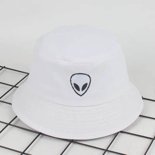 New Alien Foldable Bucket Hat Women Beach Sun Flat Hats Men Fisherman outdoor Hip Hop Cigarette Caps Boonie Gift - Image 3