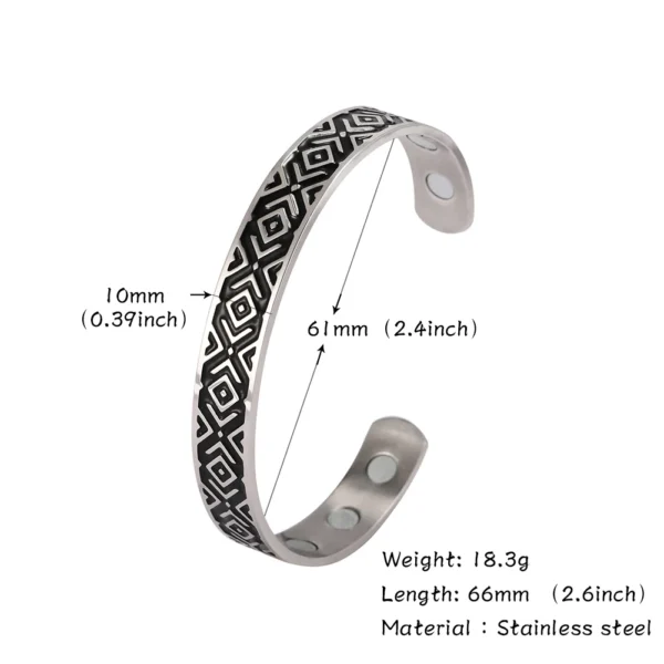 Teamer Stainless Steel Nordic Viking Runes Bangle Men Women Wicca Amulet Vintage Tree of Life Cuff Bracelet Jewelry Couple Gifts - Image 7