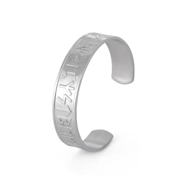 Teamer Stainless Steel Nordic Viking Runes Bangle Men Women Wicca Amulet Vintage Tree of Life Cuff Bracelet Jewelry Couple Gifts - Image 25