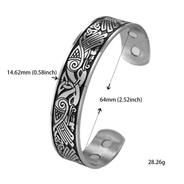 Teamer Stainless Steel Nordic Viking Runes Bangle Men Women Wicca Amulet Vintage Tree of Life Cuff Bracelet Jewelry Couple Gifts - Image 10