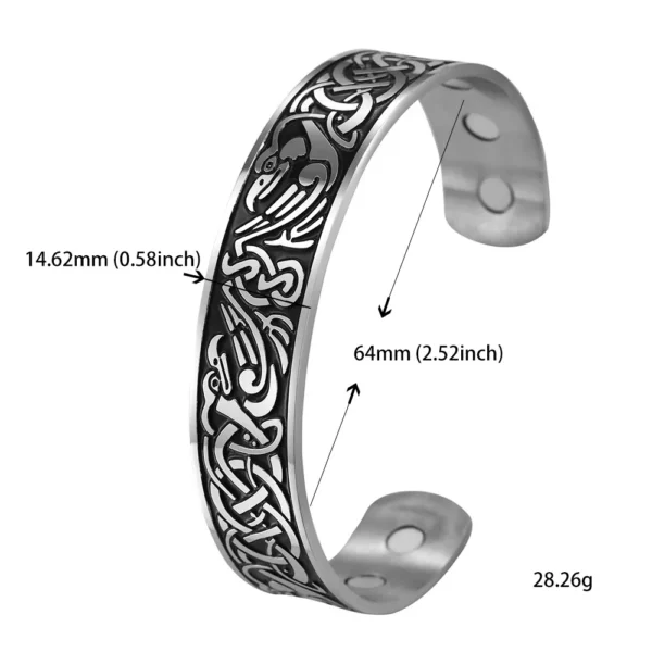 Teamer Stainless Steel Nordic Viking Runes Bangle Men Women Wicca Amulet Vintage Tree of Life Cuff Bracelet Jewelry Couple Gifts - Image 8