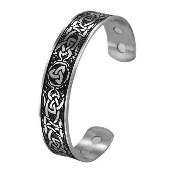 Teamer Stainless Steel Nordic Viking Runes Bangle Men Women Wicca Amulet Vintage Tree of Life Cuff Bracelet Jewelry Couple Gifts - Image 14