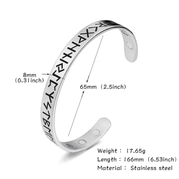 Teamer Stainless Steel Nordic Viking Runes Bangle Men Women Wicca Amulet Vintage Tree of Life Cuff Bracelet Jewelry Couple Gifts - Image 32