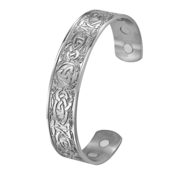 Teamer Stainless Steel Nordic Viking Runes Bangle Men Women Wicca Amulet Vintage Tree of Life Cuff Bracelet Jewelry Couple Gifts - Image 12