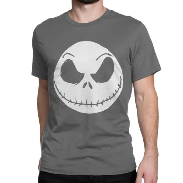 Disney The Nightmare Before Christmas T-Shirts Men Women's Pure Cotton T Shirt Jack Skellington Face Tee Shirt Plus Size Clothes - Image 9