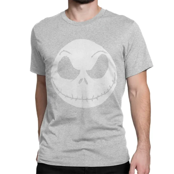 Disney The Nightmare Before Christmas T-Shirts Men Women's Pure Cotton T Shirt Jack Skellington Face Tee Shirt Plus Size Clothes - Image 10