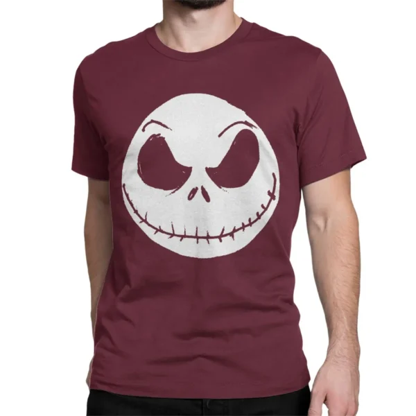 Disney The Nightmare Before Christmas T-Shirts Men Women's Pure Cotton T Shirt Jack Skellington Face Tee Shirt Plus Size Clothes - Image 15