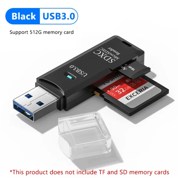 2 in 1 USB 3.0 Card Reader Micro sd card Reader usb adapter High Speed Cardreader TF Memory card For PC Laptop Accessories - Image 8