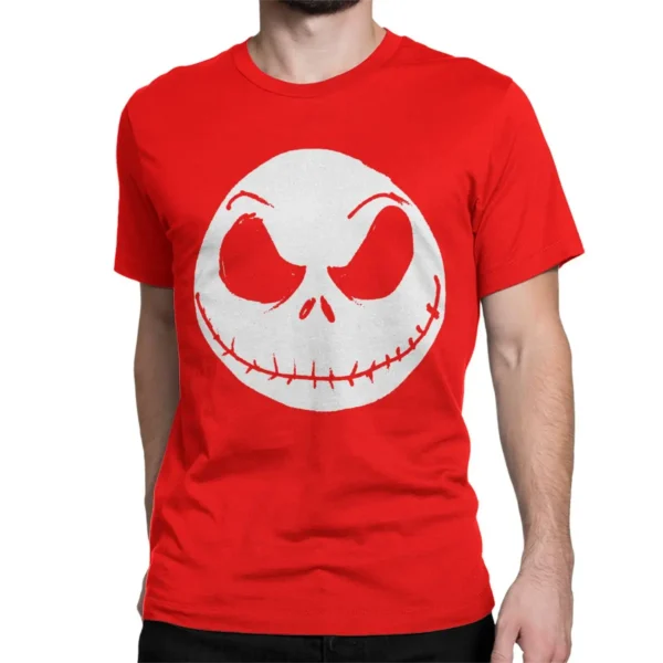 Disney The Nightmare Before Christmas T-Shirts Men Women's Pure Cotton T Shirt Jack Skellington Face Tee Shirt Plus Size Clothes - Image 12