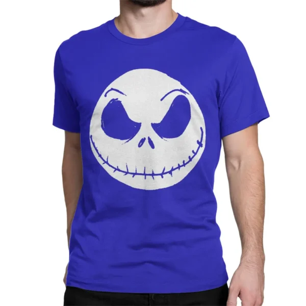 Disney The Nightmare Before Christmas T-Shirts Men Women's Pure Cotton T Shirt Jack Skellington Face Tee Shirt Plus Size Clothes - Image 7