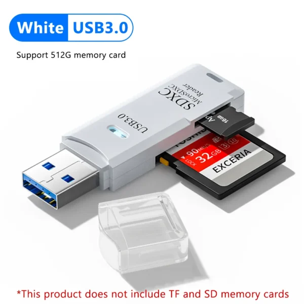 2 in 1 USB 3.0 Card Reader Micro sd card Reader usb adapter High Speed Cardreader TF Memory card For PC Laptop Accessories - Image 7