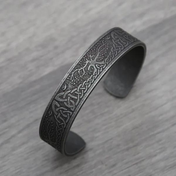 Punk Retro Nordic Viking Rune Bracelet for Men Women Stainless Steel Tree of Life Bracelet Fashion Amulet Jewelry Gift Wholesale - Image 5