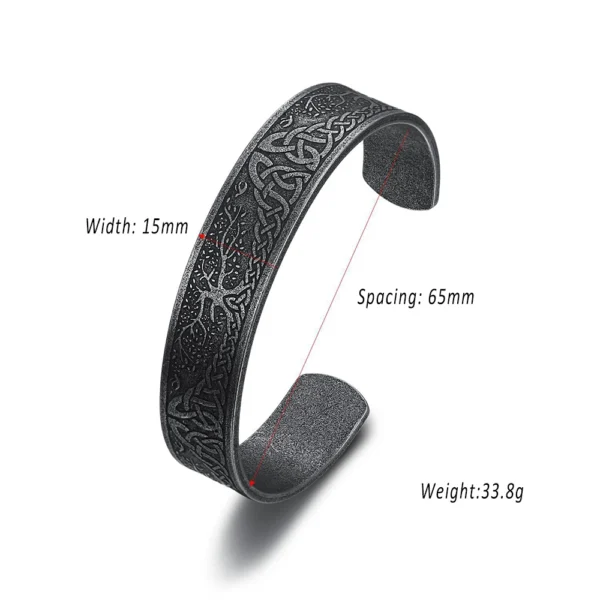 Punk Retro Nordic Viking Rune Bracelet for Men Women Stainless Steel Tree of Life Bracelet Fashion Amulet Jewelry Gift Wholesale - Image 6