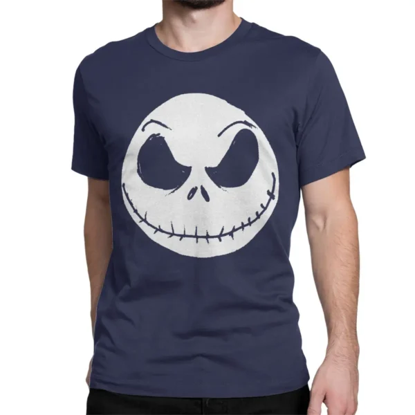 Disney The Nightmare Before Christmas T-Shirts Men Women's Pure Cotton T Shirt Jack Skellington Face Tee Shirt Plus Size Clothes - Image 13